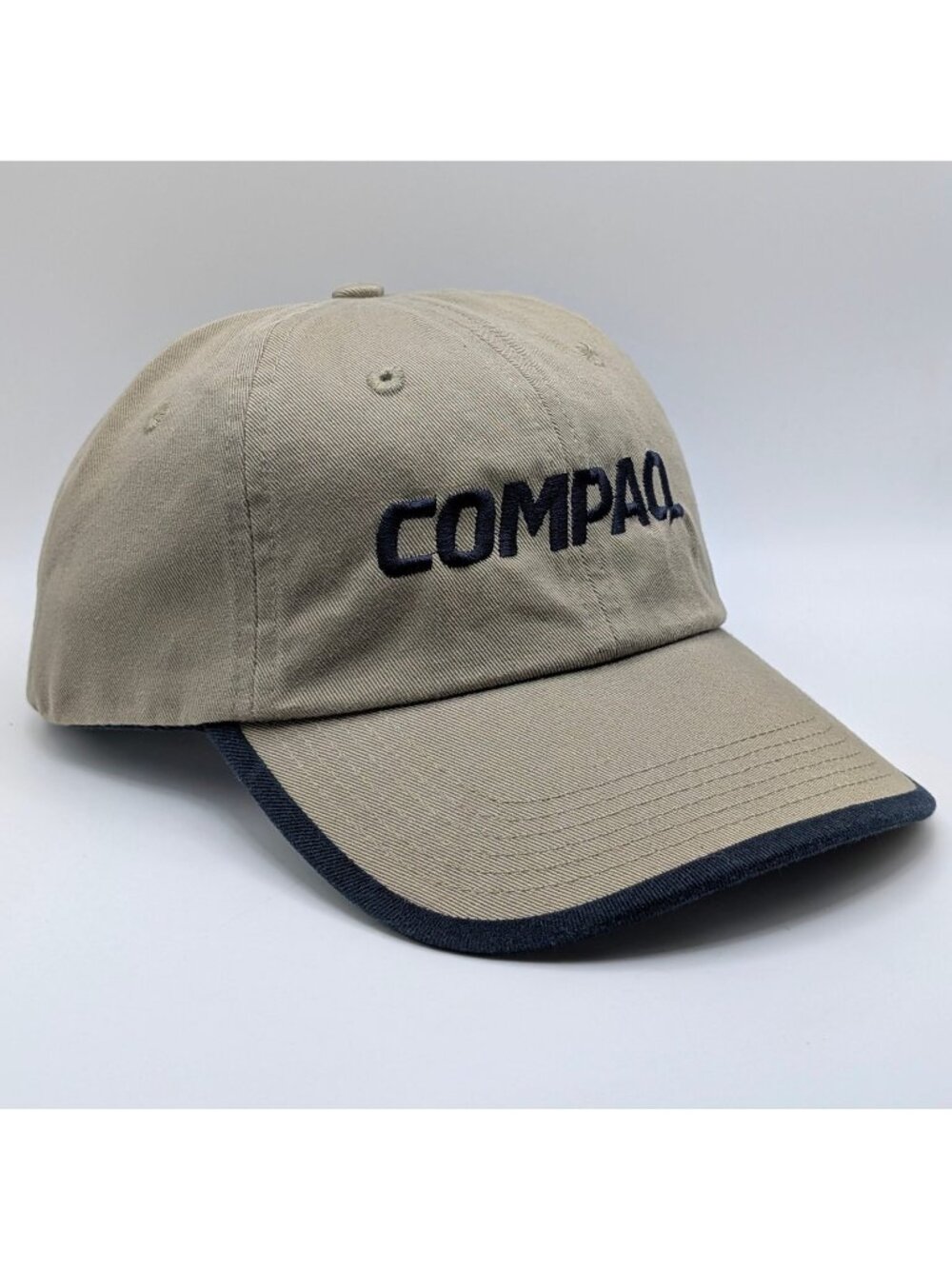 Vintage COMPAQ Retro PC Computer  Baseball Hat Cap Beige Blue 90s Y2K Tech Nerd